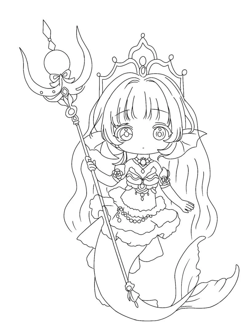 Tô màu nàng tiên cá đẹp mắt cho các bé yêu