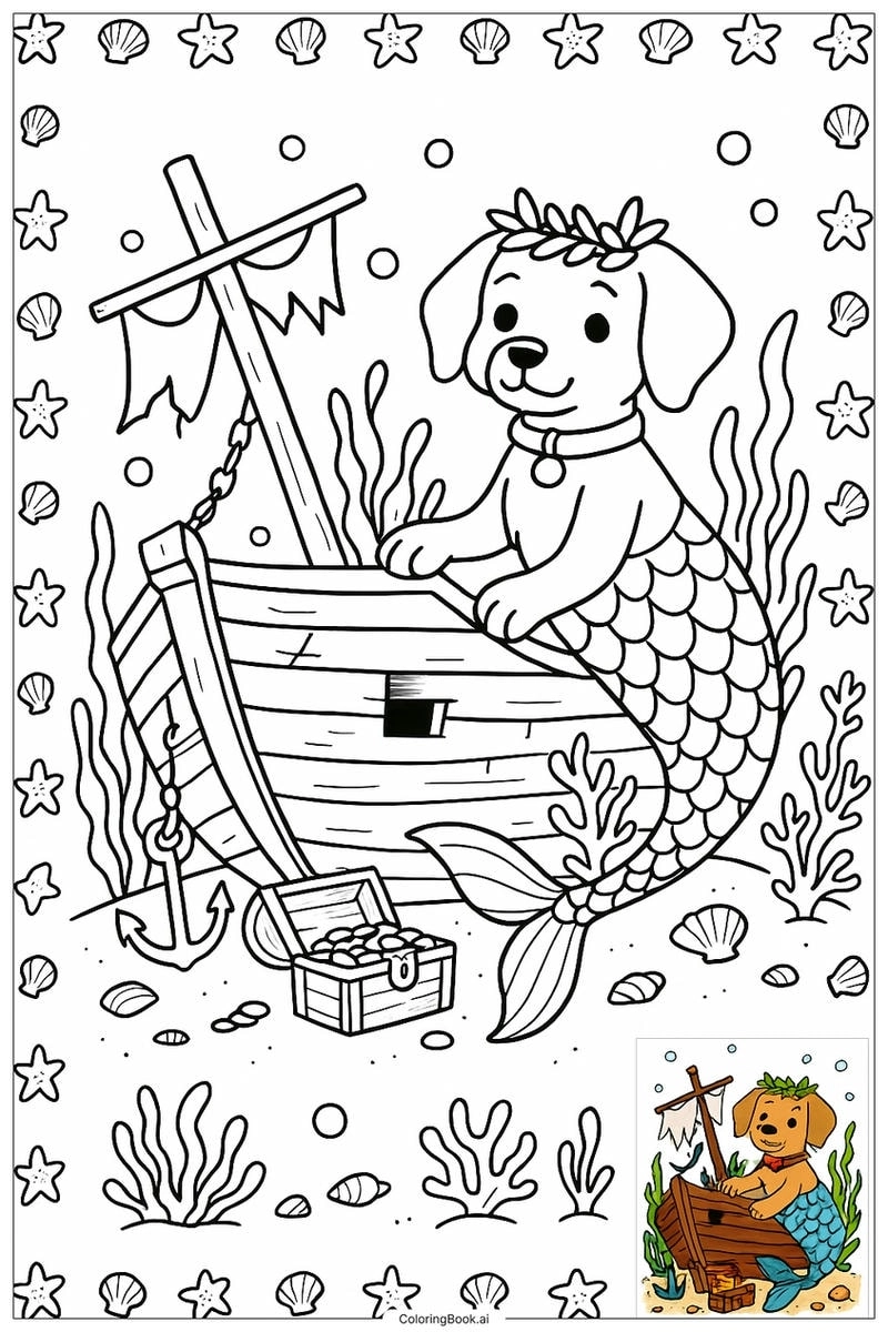 Dịch vụ in tranh tô màu nàng tiên cá chất lượng cao