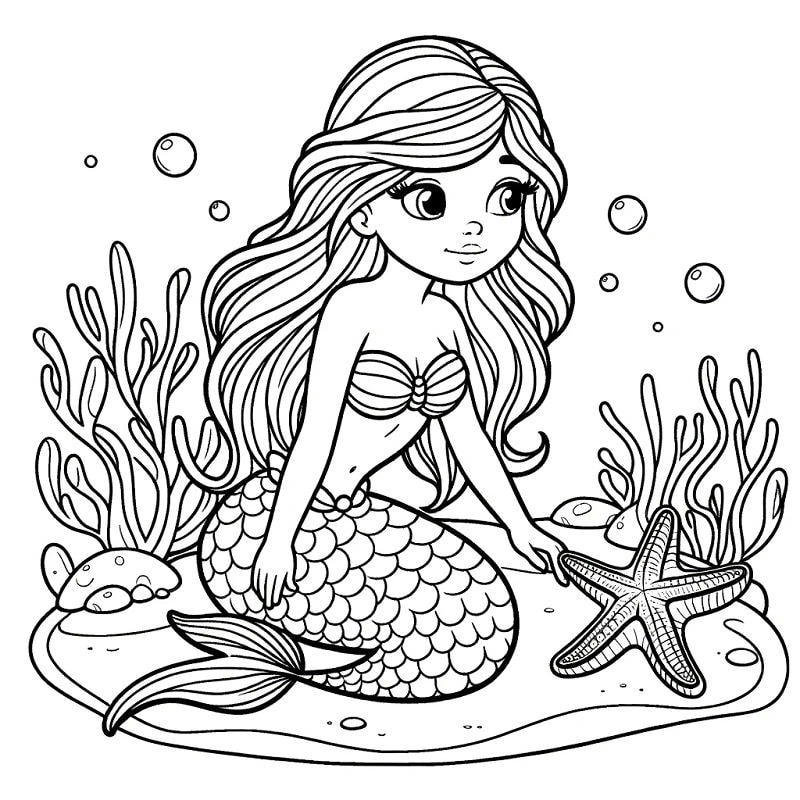 Giúp bé tập tô màu nàng tiên cá nhanh và đẹp hơn