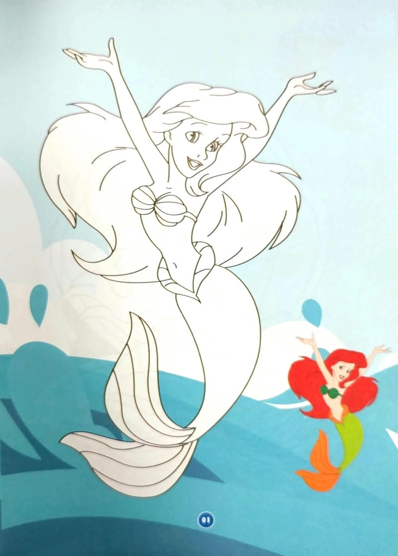 Bộ ảnh tô màu nàng tiên cá chất lượng cho bé vui chơi