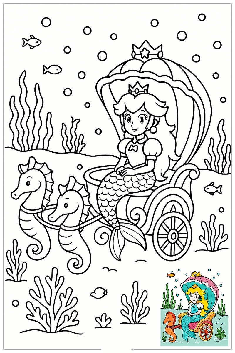 Tham gia trò chơi tô màu nàng tiên cá vui nhộn hấp dẫn