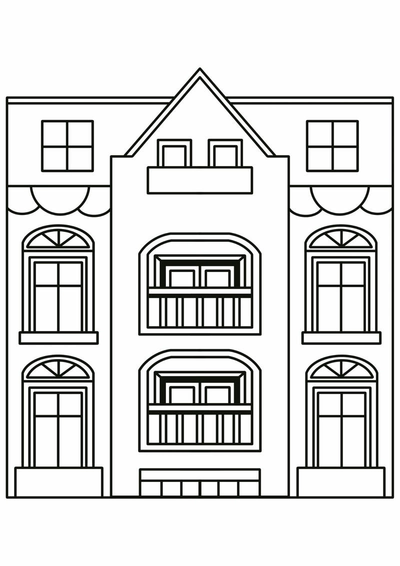 Ngôi nhà tô màu cho bé sẽ là món quà tuyệt vời giúp bé phát triển