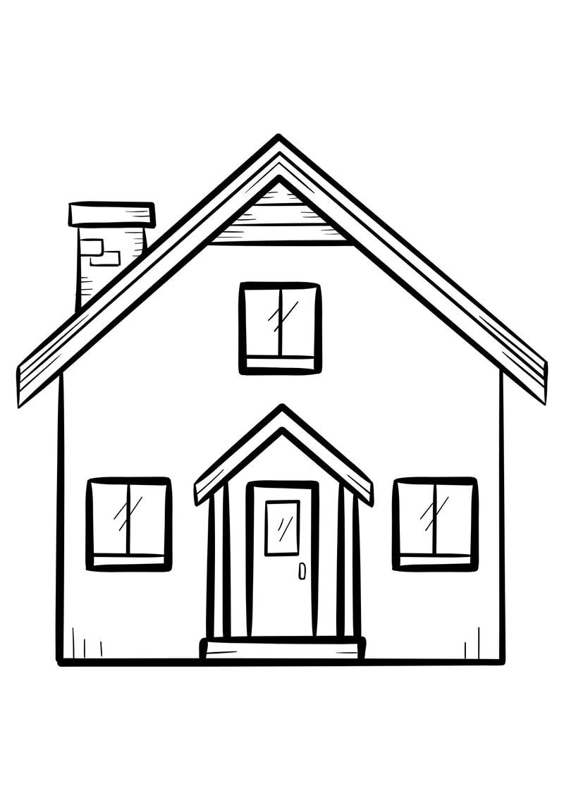 Bé tô màu ngôi nhà giúp trẻ phát triển khả năng cầm bút và sự kiên nhẫn