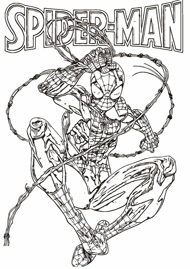 Giúp bé giải trí cùng tranh người nhện cho bé tô màu