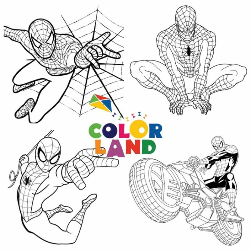 Tổng hợp hình tô màu người nhện ấn tượng nhất