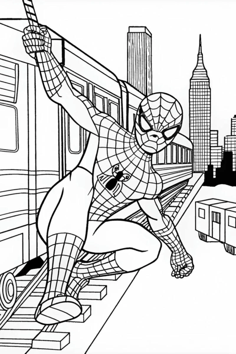 Thử ngay peter parker spider man tranh tô màu người nhện vui nhộn