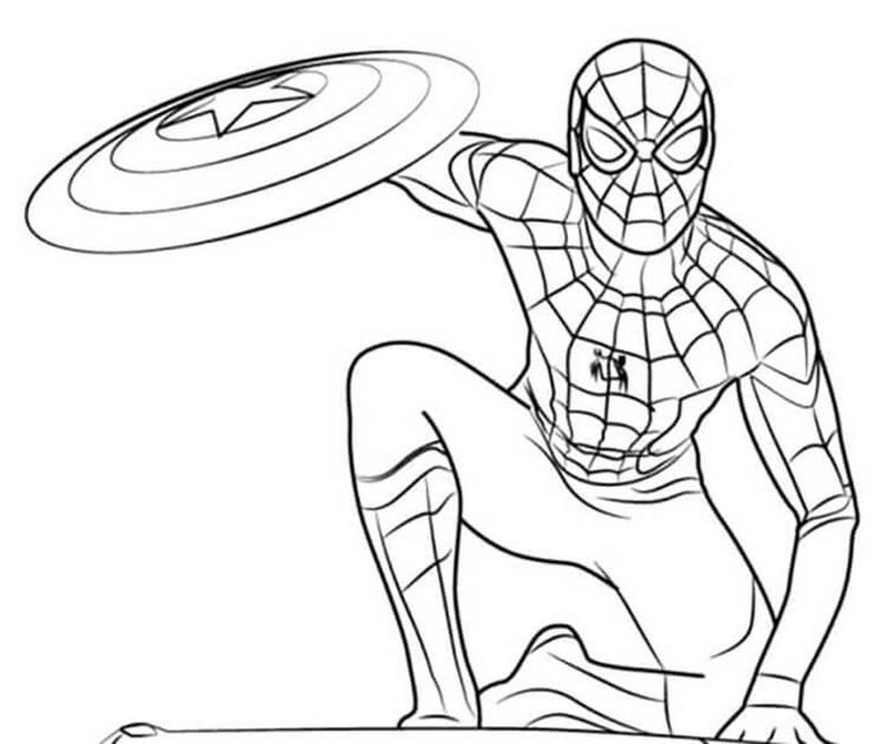 Bé yêu thích tranh tô màu cho bé siêu nhân nhện vô cùng