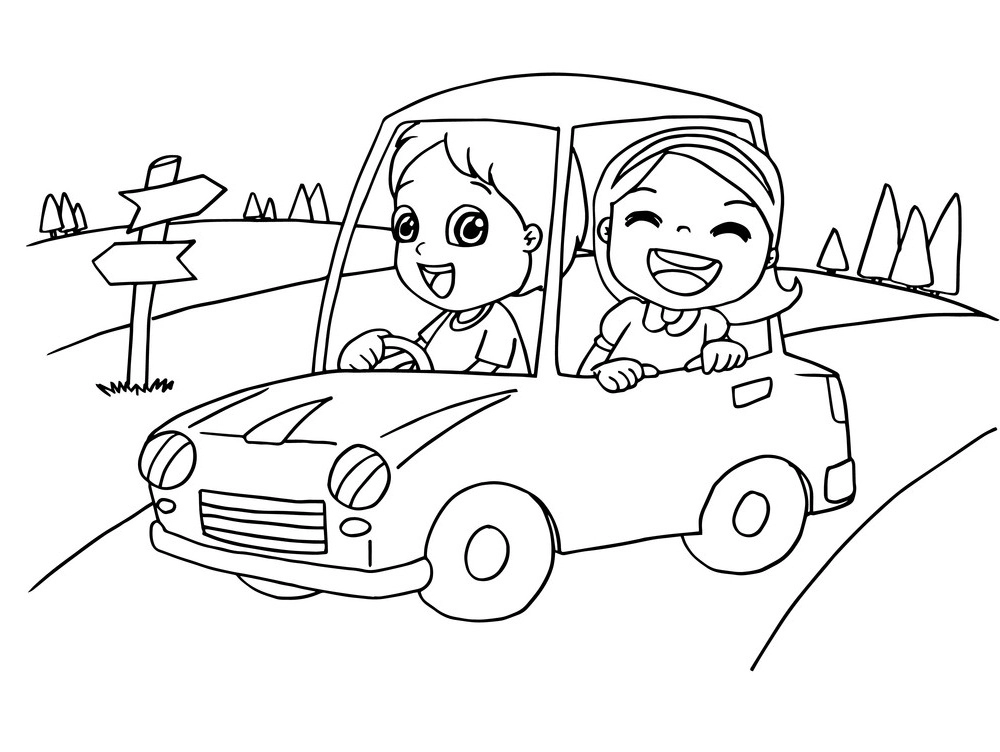 Bé tự tay tô màu vẽ ô tô mơ ước đơn giản đẹp theo ý thích