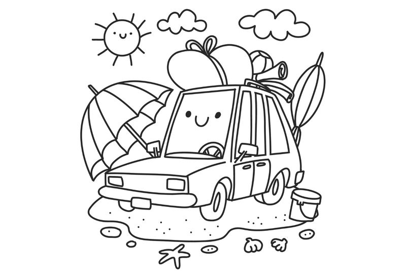 Nhanh tay in hình ô tô cho bé tô màu cực tiện