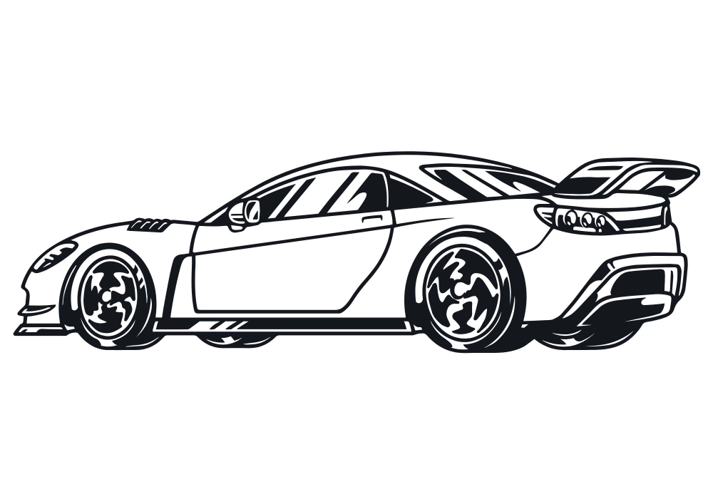 Bé sáng tạo với bộ hình tô màu xe ô tô siêu đáng yêu