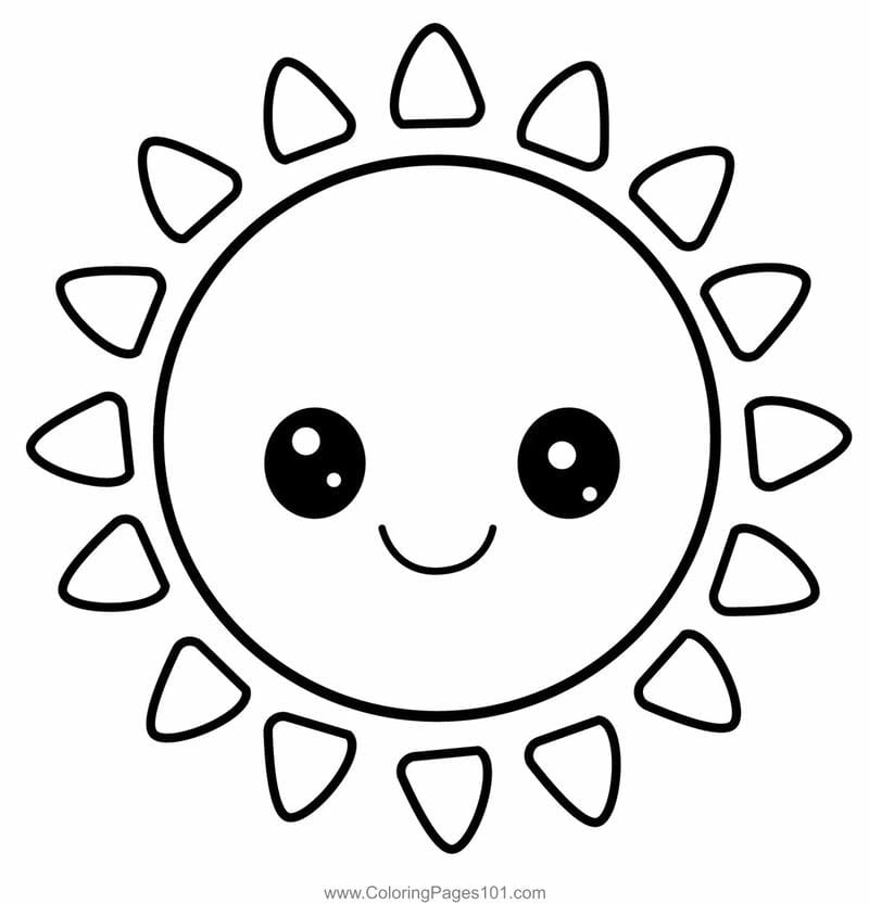 Kích thích sáng tạo với hình tô màu ông mặt trời