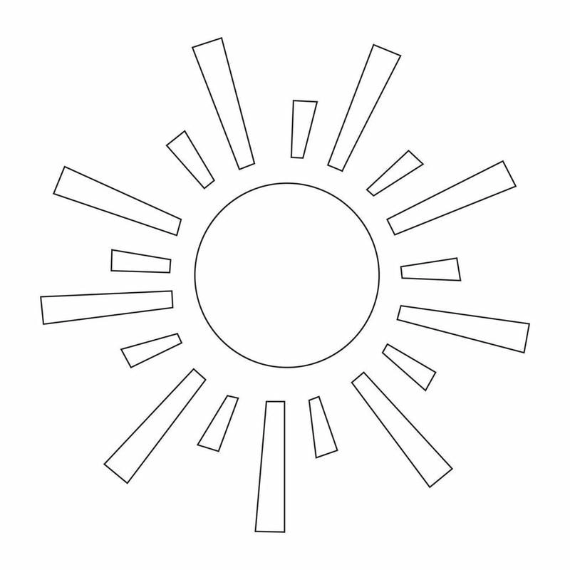 Khung cảnh dễ thương với tô màu đám mây và ông mặt trời