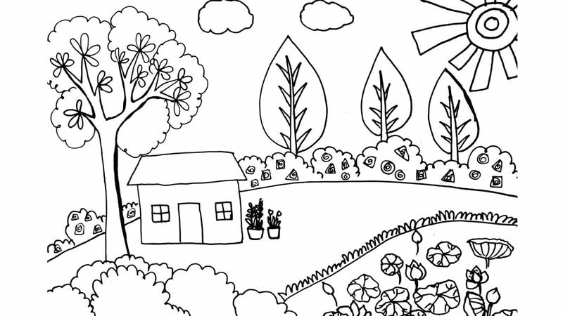 Khơi nguồn cảm hứng qua vẽ tranh phong cảnh tô màu