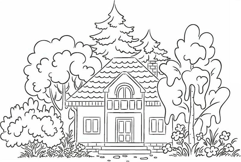 Bé học số qua tranh tô màu theo số phong cảnh