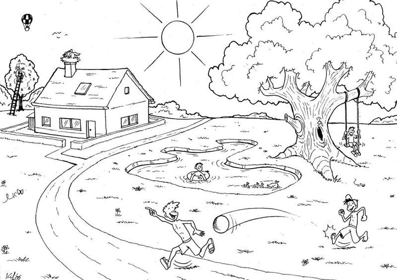 Rèn luyện sự tỉ mỉ với tranh tô màu phong cảnh nhiều chi tiết