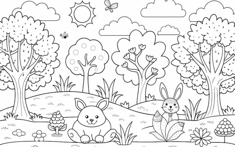 Tự tay sáng tạo qua tranh phong cảnh chưa tô màu