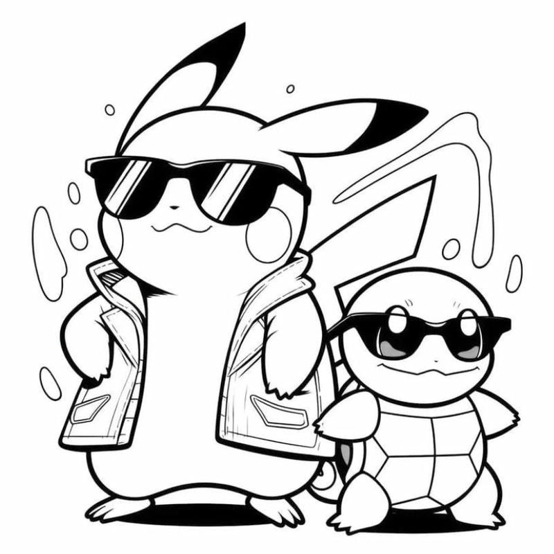 Khám phá thế giới pikachu tô màu cho bé đầy màu sắc