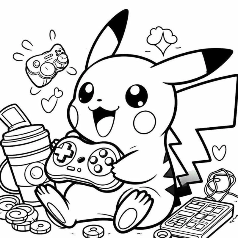 Dễ dàng tải và in pikachu tô màu tại nhà cho bé