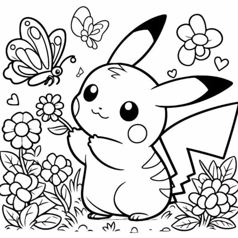 Khoảnh khắc vui vẻ bên bé khi bé tô màu pikachu