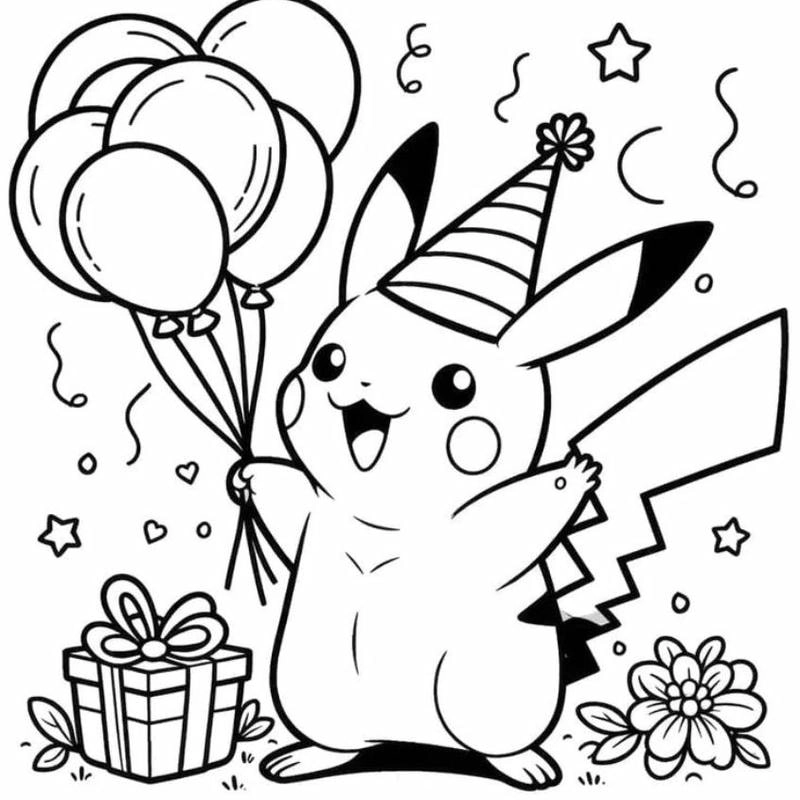 Phát triển trí tuệ cùng bé tập tô màu pikachu