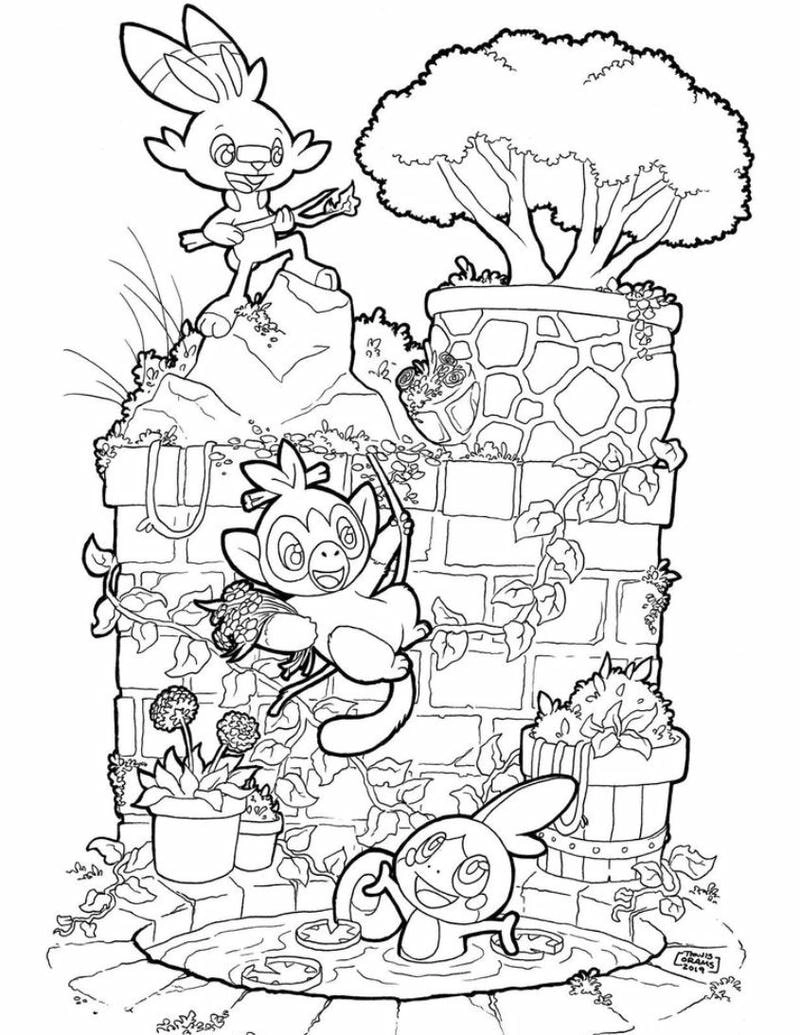 Bé luyện tập mỗi ngày với hình vẽ tô màu pikachu