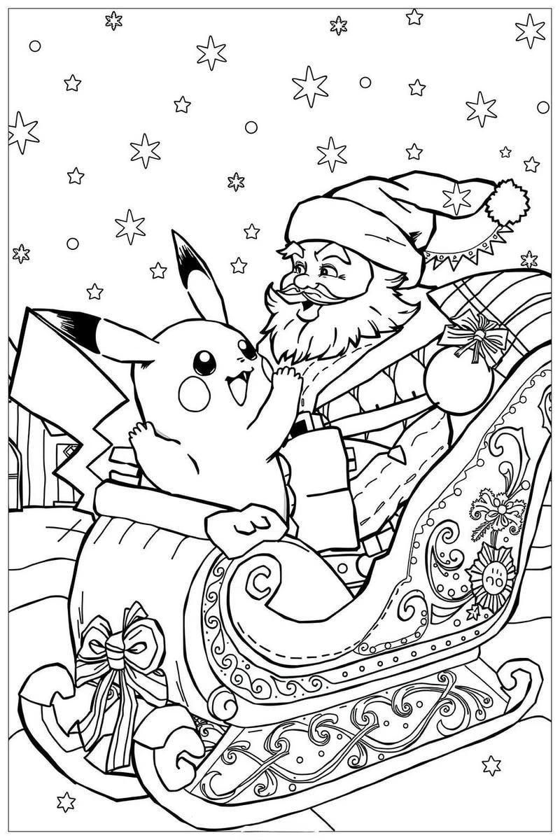 Bé tha hồ sáng tạo với hình pikachu tô màu siêu đáng yêu