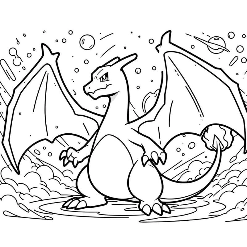 Tô tô màu pokemon hệ lửa đầy năng lượng