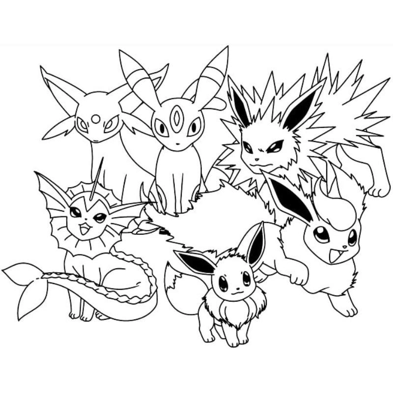 Tô màu pokemon hệ điện đầy năng lượng