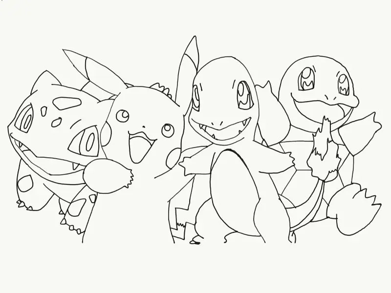Khám phá hình tô màu pokemon đầy màu sắc