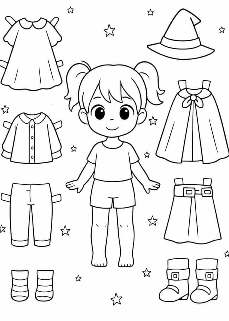 Bé gái cực thích tranh tô màu quần áo công chúa