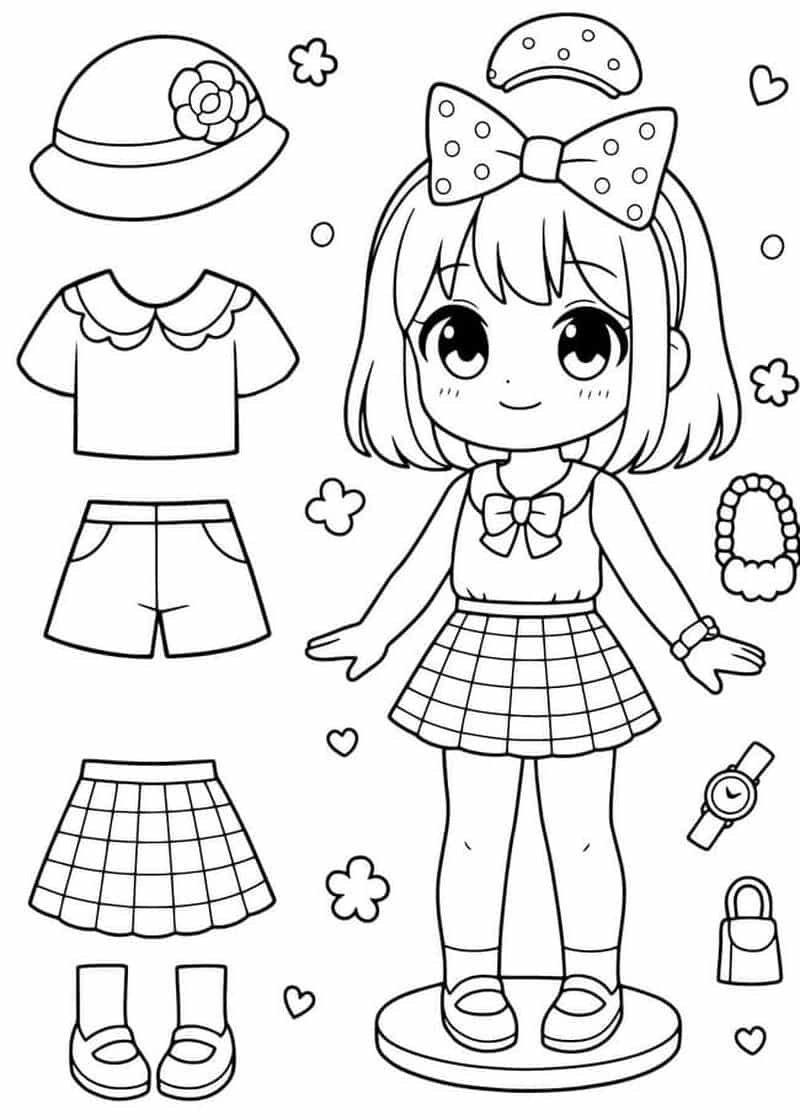 Học sáng tạo cùng tô màu quần áo công chúa