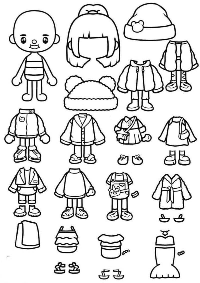 Phát triển gu thẩm mỹ với tô màu công chúa thay quần áo