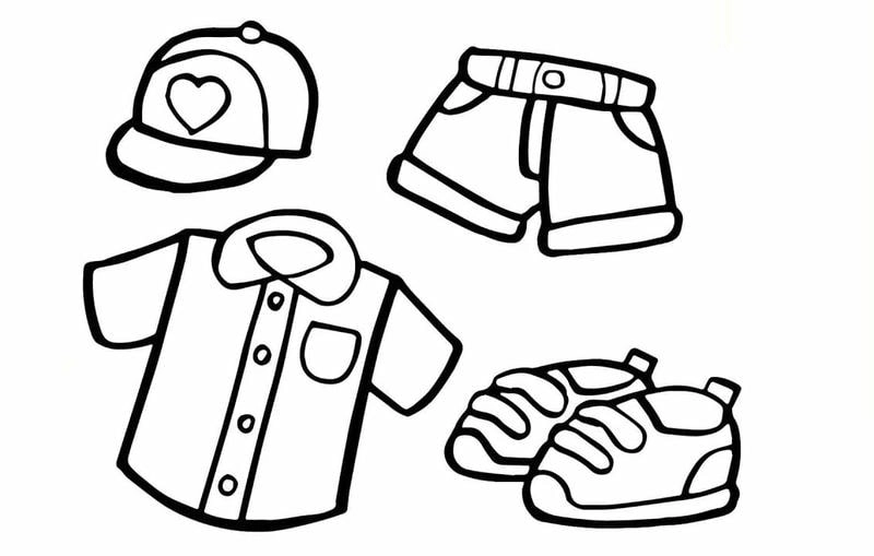 Giờ học thú vị với mầm non tranh tô màu quần áo cho bé trai