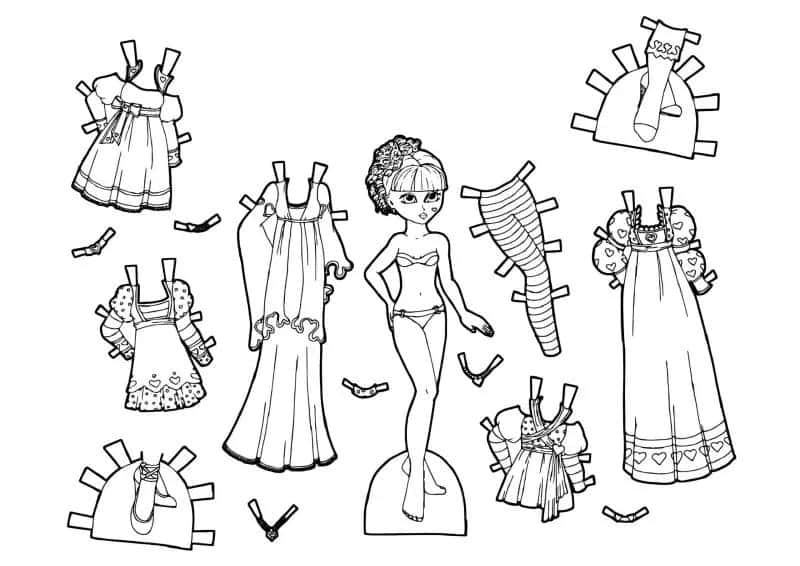 Thử ngay tranh tô màu búp bê thay quần áo đẹp