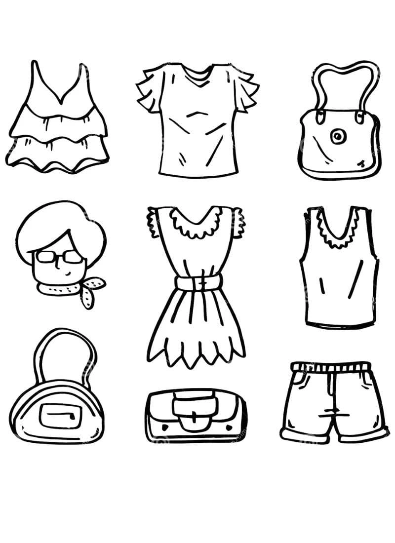 Tổng hợp đẹp mắt hình ảnh tô màu quần áo