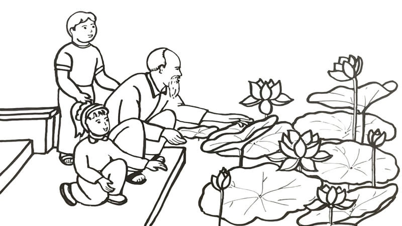 Cảm nhận hồn Việt với tranh tô màu cảnh quê hương