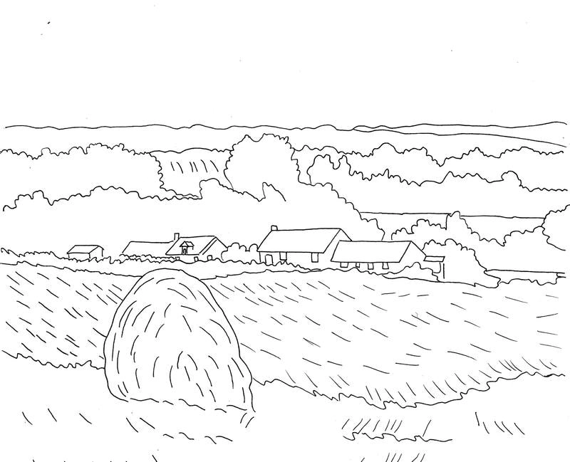 Tạo dấu ấn riêng qua tô màu bức tranh quê hương