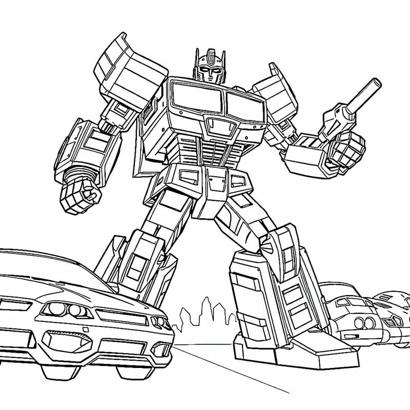 Tải ngay bộ sưu tập in robot tô màu