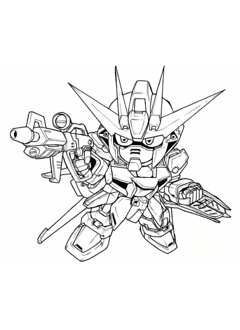 Cùng bé sáng tạo với tranh tô màu robot gundam