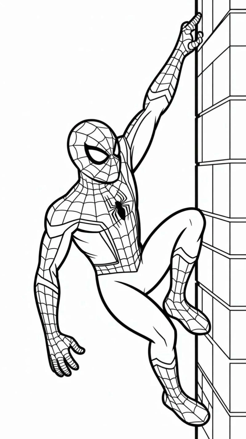 Tô màu siêu nhân Spider Man với hình ảnh đẹp mắt