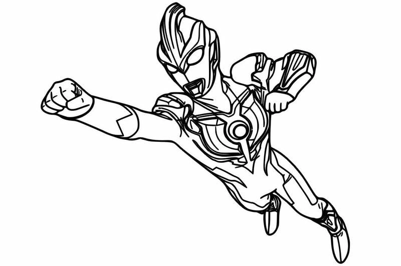 In hình siêu nhân tô màu giúp bé phát triển trí tuệ