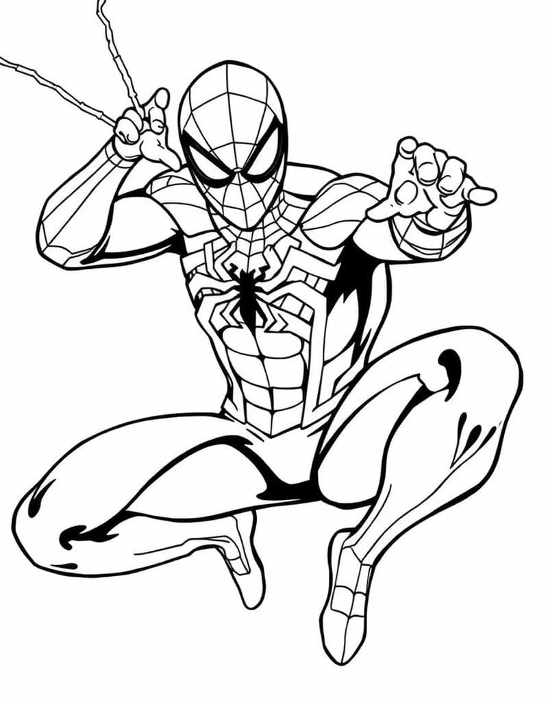 Sáng tạo với tranh spider man tô màu ngầu