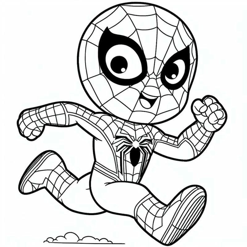 In nhanh in hình spider man tô màu cho bé