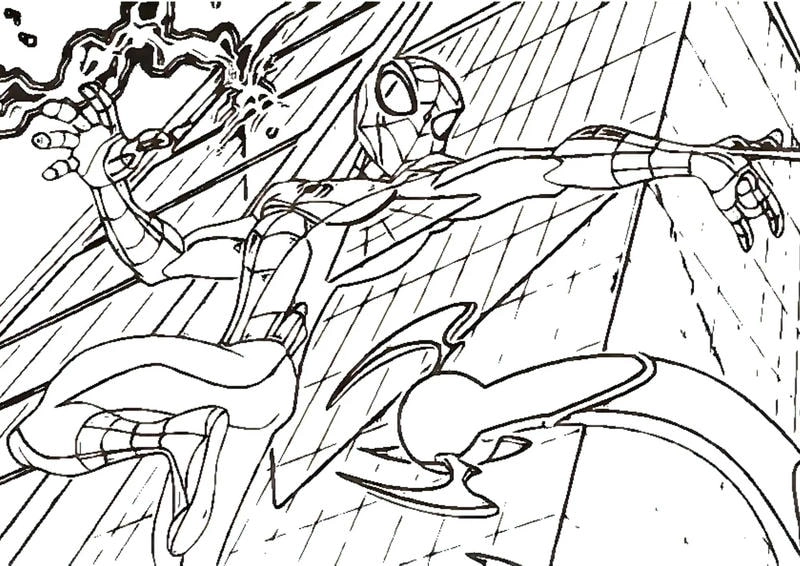 Bé khám phá hình tô màu spider man đẹp mắt