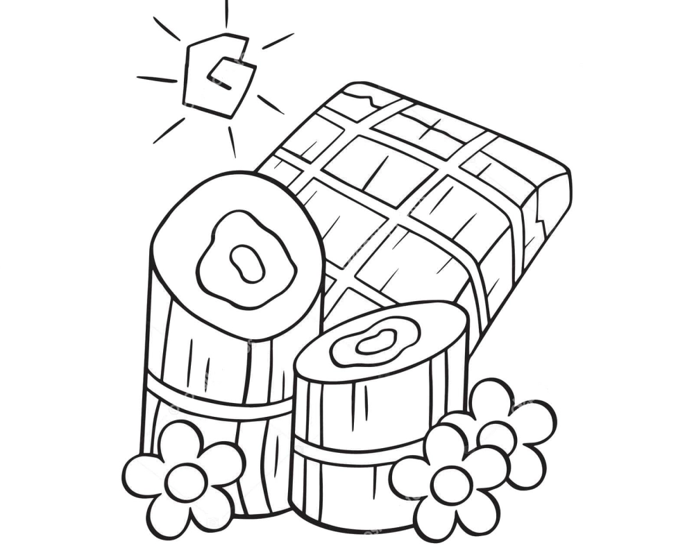 Tranh tô màu tết nguyên đán, bé thêm màu lễ hội