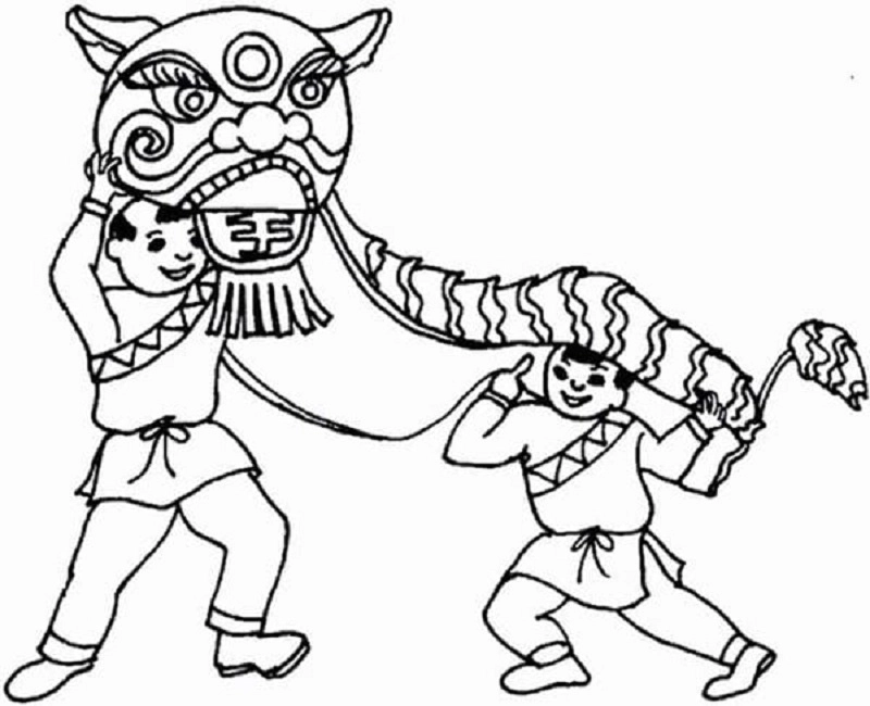 Tô màu tết, bé vẽ không khí lễ hội xuân