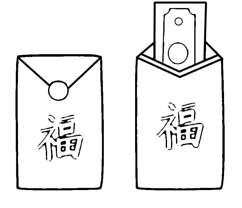 Tô màu lì xì tết, bé vẽ may mắn ngày xuân