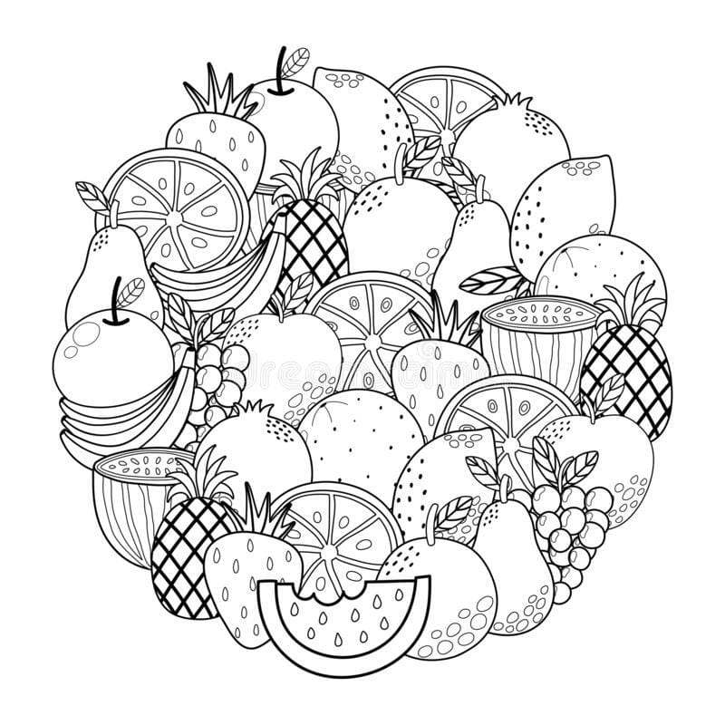 Phát triển tư duy cùng bé tô màu trái cây thú vị