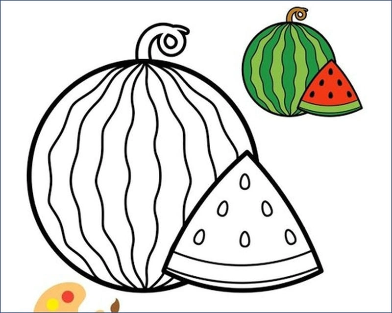 Khám phá bộ tranh to màu trái cây siêu dễ thương