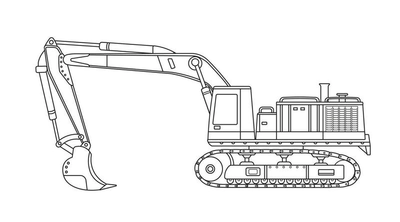Kích thích sáng tạo qua xe cẩu tranh tô màu xe máy xúc
